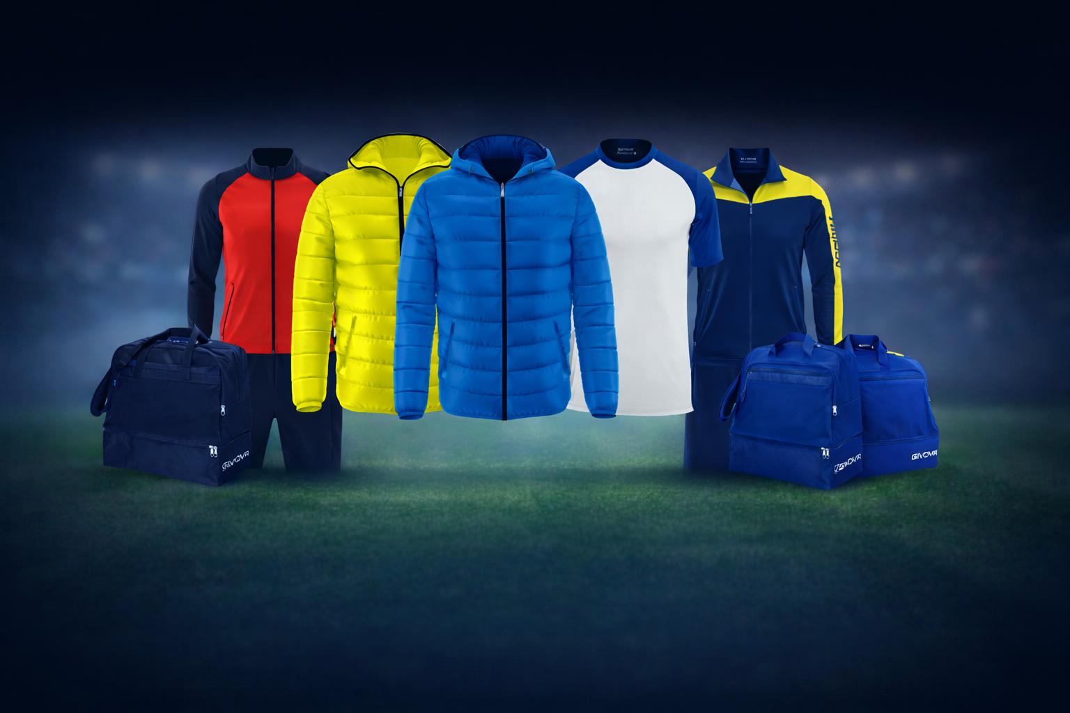 Sportovní set Givova ONE – souprava, triko, trenky, bundy a doplňky